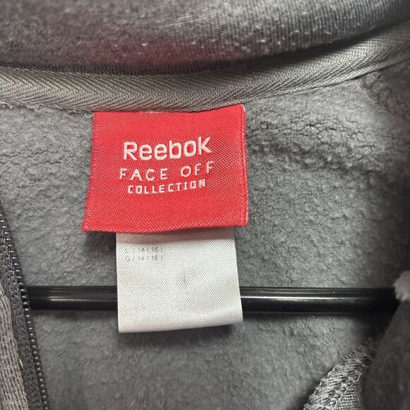 NHL Dallas Stars Sweater Youth Large Gray 1/4 Zip Pullover Reebok Hockey - Picture 3 of 8